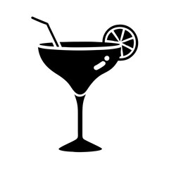 margarita glass icon, margarita glass silhouette vector illustration-simple silhouette illustration of margarita glass, perfect for margarita glass logos and icons