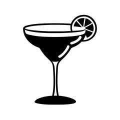 margarita glass icon, margarita glass silhouette vector illustration-simple silhouette illustration of margarita glass, perfect for margarita glass logos and icons