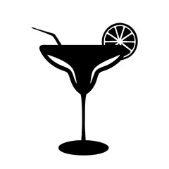margarita glass icon, margarita glass silhouette vector illustration-simple silhouette illustration of margarita glass, perfect for margarita glass logos and icons
