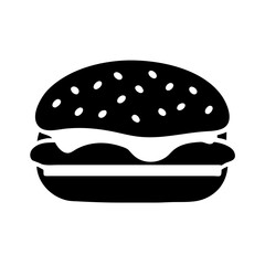 veggie burger icon, veggie burger silhouette vector illustration-simple silhouette illustration of veggie burger, perfect for veggie burger logos and icons