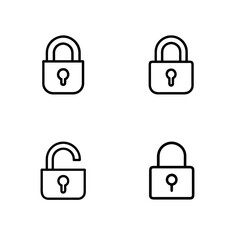 Modern Padlock Icons – Secure Access and Encryption Lock Designs