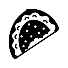 quesadilla icon, quesadilla silhouette vector illustration-simple silhouette illustration of quesadilla, perfect for quesadilla logos and icons