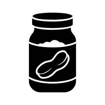 recommend clip art: peanut butter jar icon, peanut butter jar silhouette vector illustration-simple silhouette illustration of peanut butter jar, perfect for peanut butter jar logos and icons