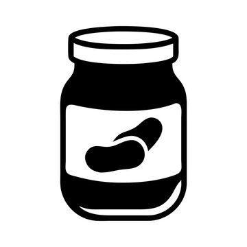 recommend clip art: peanut butter jar icon, peanut butter jar silhouette vector illustration-simple silhouette illustration of peanut butter jar, perfect for peanut butter jar logos and icons