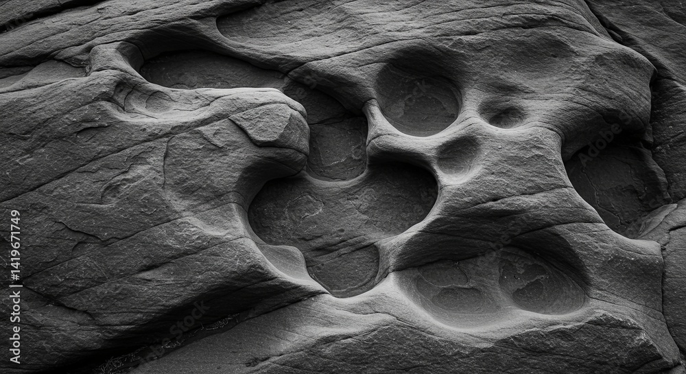 Aufkleber a rock with a paw print in it