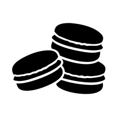 macarons icon, macarons silhouette vector illustration-simple silhouette illustration of macarons, perfect for macarons logos and icons