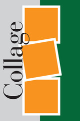 3 photo collage template. vector illustration, new collections