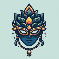 tribal mask with wings