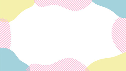 流体シェイプのフレーム　液体の抽象的な流動体　Abstract shapes frame