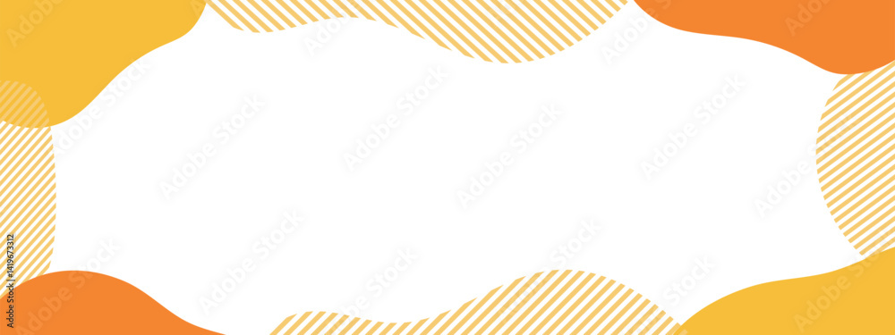 Wall mural 流体シェイプのフレーム　液体の抽象的な流動体　abstract shapes frame