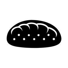 bread loaf icon, bread loaf silhouette vector illustration-simple silhouette illustration of bread loaf, perfect for bread loaf logos and icons