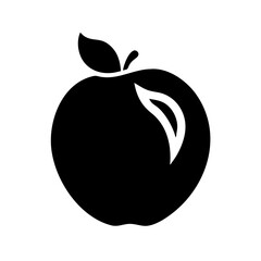 peach icon, peach silhouette vector illustration-simple silhouette illustration of peach, perfect for peach logos and icons