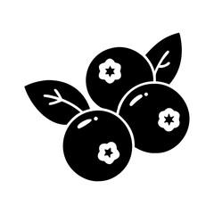 blueberries icon, blueberries silhouette vector illustration-simple silhouette illustration of blueberries, perfect for blueberries logos and icons