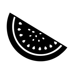 watermelon slice icon, watermelon slice silhouette vector illustration-simple silhouette illustration of watermelon slice, perfect for watermelon slice logos and icons