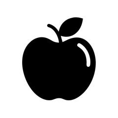 apple icon, apple silhouette vector illustration-simple silhouette illustration of apple, perfect for apple logos and icons