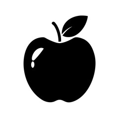 apple icon, apple silhouette vector illustration-simple silhouette illustration of apple, perfect for apple logos and icons