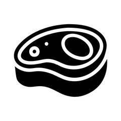 steak icon, steak silhouette vector illustration-simple silhouette illustration of steak, perfect for steak logos and icons