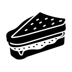 grilled cheese icon, grilled cheese silhouette vector illustration-simple silhouette illustration of grilled cheese, perfect for grilled cheese logos and icons