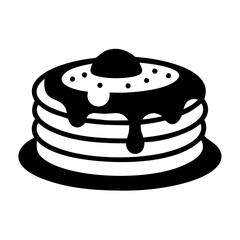 pancakes with syrup icon, pancakes with syrup silhouette vector illustration-simple silhouette illustration of pancakes with syrup, perfect for pancakes with syrup logos and icons