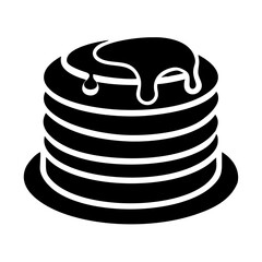 pancakes with syrup icon, pancakes with syrup silhouette vector illustration-simple silhouette illustration of pancakes with syrup, perfect for pancakes with syrup logos and icons