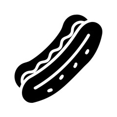 hot dog icon, hot dog silhouette vector illustration-simple silhouette illustration of hot dog, perfect for hot dog logos and icons