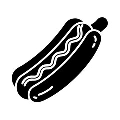 hot dog icon, hot dog silhouette vector illustration-simple silhouette illustration of hot dog, perfect for hot dog logos and icons