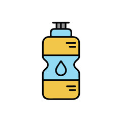 water bottle on white background