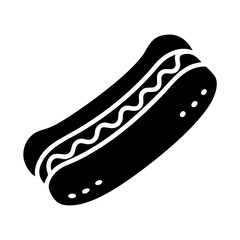hot dog icon, hot dog silhouette vector illustration-simple silhouette illustration of hot dog, perfect for hot dog logos and icons