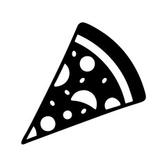 pizza slice icon, pizza slice silhouette vector illustration-simple silhouette illustration of pizza slice, perfect for pizza slice logos and icons