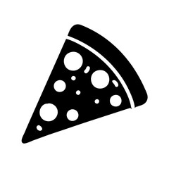 pizza slice icon, pizza slice silhouette vector illustration-simple silhouette illustration of pizza slice, perfect for pizza slice logos and icons