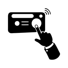 presentation clicker icon, presentation clicker silhouette vector illustration-simple silhouette illustration of presentation clicker, perfect for presentation clicker logos and icons