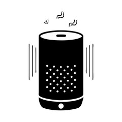 air purifier icon, air purifier silhouette vector illustration-simple silhouette illustration of air purifier, perfect for air purifier logos and icons
