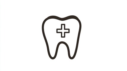 Fototapeta premium Dental Care Icon on White Background (4)