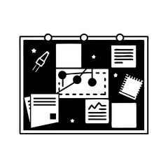 bulletin board icon, bulletin board silhouette vector illustration-simple silhouette illustration of bulletin board, perfect for bulletin board logos and icons