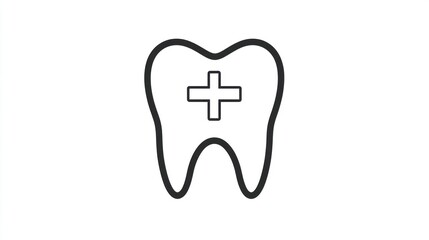 Obraz premium Dental Health Icon on White Background
