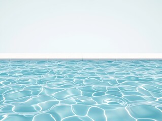 Obraz premium Swimming pool surface, light blue water