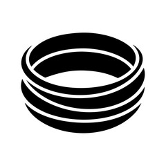 rubber bands icon, rubber bands silhouette vector illustration-simple silhouette illustration of rubber bands, perfect for rubber bands logos and icons