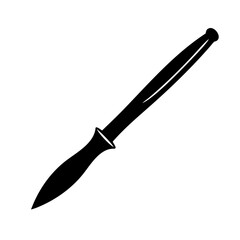 letter opener icon, letter opener silhouette vector illustration-simple silhouette illustration of letter opener, perfect for letter opener logos and icons