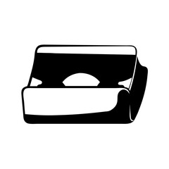 business card holder icon, business card holder silhouette vector illustration-simple silhouette illustration of business card holder, perfect for business card holder logos and icons