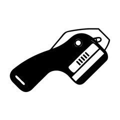 label maker icon, label maker silhouette vector illustration-simple silhouette illustration of label maker, perfect for label maker logos and icons