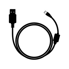 hdmi cable icon, hdmi cable silhouette vector illustration-simple silhouette illustration of hdmi cable, perfect for hdmi cable logos and icons