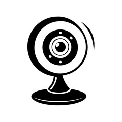 webcam icon, webcam silhouette vector illustration-simple silhouette illustration of webcam, perfect for webcam logos and icons