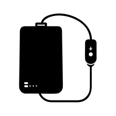 external hard drive icon, external hard drive silhouette vector illustration-simple silhouette illustration of external hard drive, perfect for external hard drive logos and icons