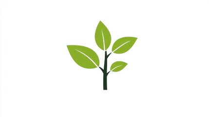 Fototapeta premium Simple Green Sprout Logo Design