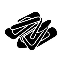 paper clips icon, paper clips silhouette vector illustration-simple silhouette illustration of paper clips, perfect for paper clips logos and icons