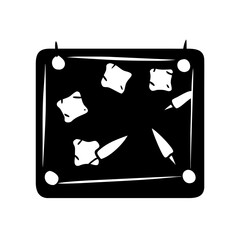 corkboard icon, corkboard silhouette vector illustration-simple silhouette illustration of corkboard, perfect for corkboard logos and icons