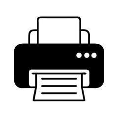 printer icon, printer silhouette vector illustration-simple silhouette illustration of printer, perfect for printer logos and icons