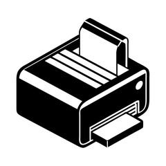 printer icon, printer silhouette vector illustration-simple silhouette illustration of printer, perfect for printer logos and icons