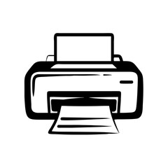 printer icon, printer silhouette vector illustration-simple silhouette illustration of printer, perfect for printer logos and icons