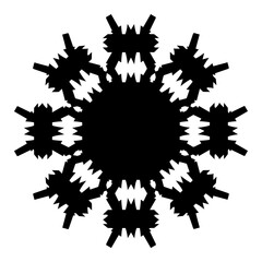 Geometric Shape In Black Outline
